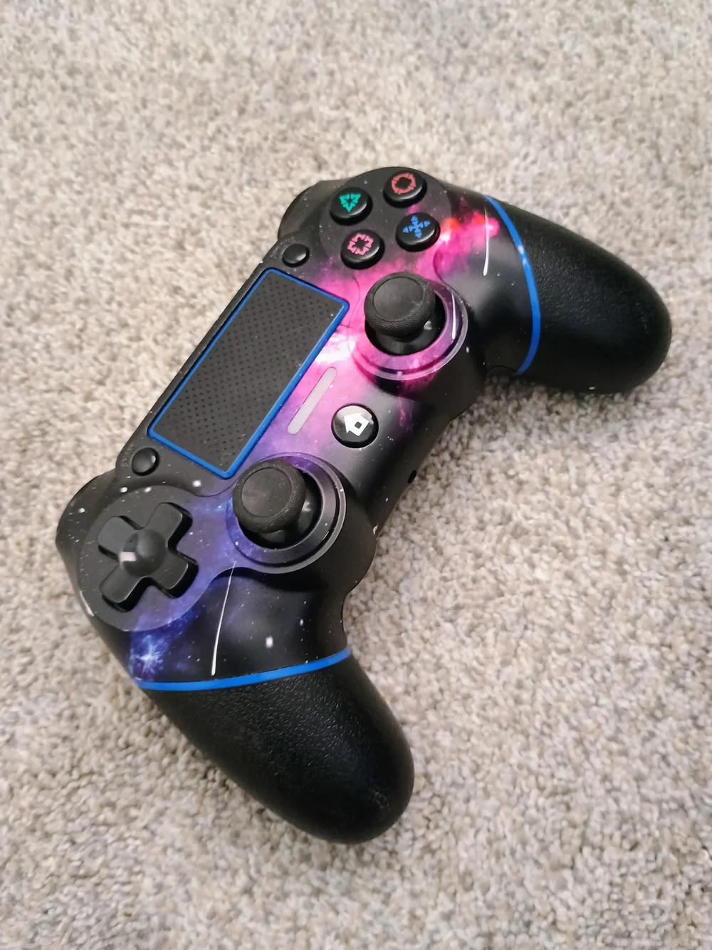 AceGamer PS4 DualShock-Style Galaxy Wireless Controller - Black/Purple/Pink